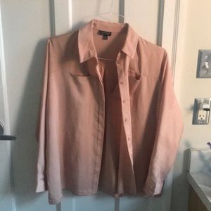 Topshop blush button up